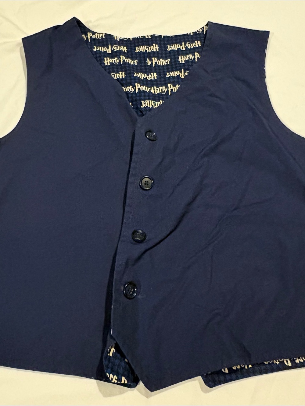 Harry Potter Men Printed Single Breasted Vest Wizarding World-AsIs-See Descripti